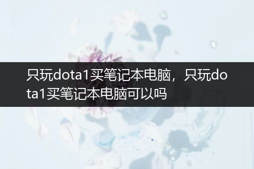 只玩dota1买笔记本电脑，只玩dota1买笔记本电脑可以吗