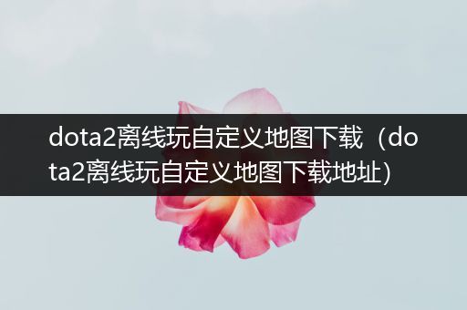 dota2离线玩自定义地图下载（dota2离线玩自定义地图下载地址）