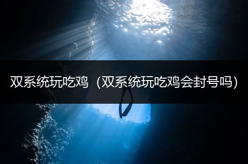 双系统玩吃鸡（双系统玩吃鸡会封号吗）