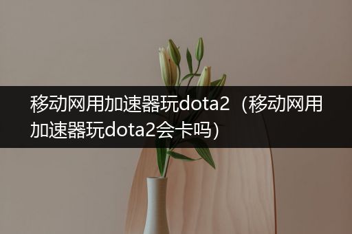 移动网用加速器玩dota2（移动网用加速器玩dota2会卡吗）