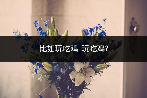 比如玩吃鸡_玩吃鸡?