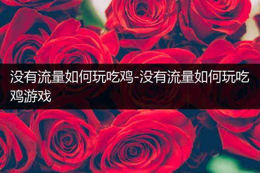 没有流量如何玩吃鸡-没有流量如何玩吃鸡游戏