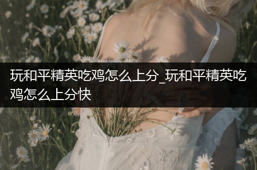 玩和平精英吃鸡怎么上分_玩和平精英吃鸡怎么上分快
