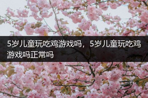 5岁儿童玩吃鸡游戏吗，5岁儿童玩吃鸡游戏吗正常吗