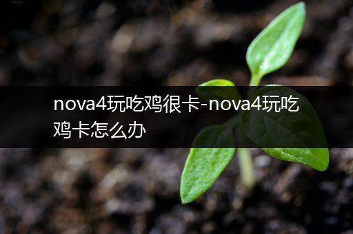 nova4玩吃鸡很卡-nova4玩吃鸡卡怎么办