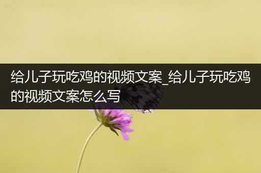 给儿子玩吃鸡的视频文案_给儿子玩吃鸡的视频文案怎么写