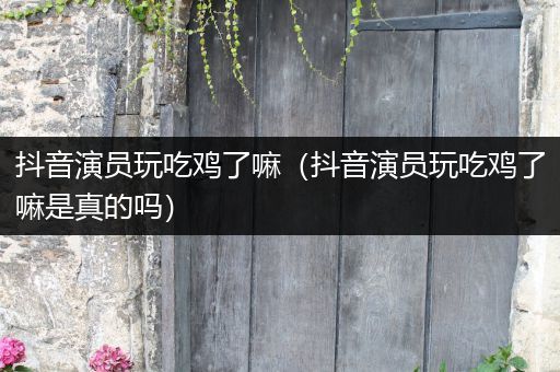 抖音演员玩吃鸡了嘛（抖音演员玩吃鸡了嘛是真的吗）