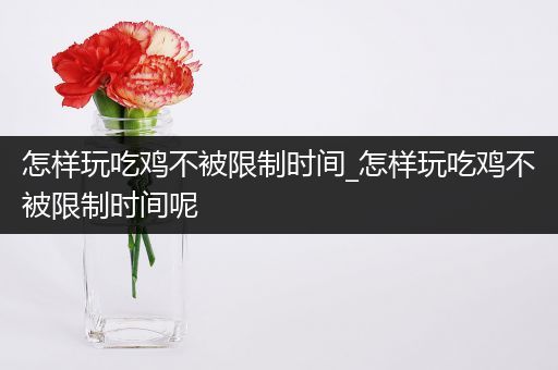 怎样玩吃鸡不被限制时间_怎样玩吃鸡不被限制时间呢