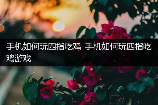 手机如何玩四指吃鸡-手机如何玩四指吃鸡游戏