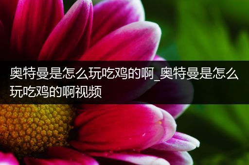 奥特曼是怎么玩吃鸡的啊_奥特曼是怎么玩吃鸡的啊视频
