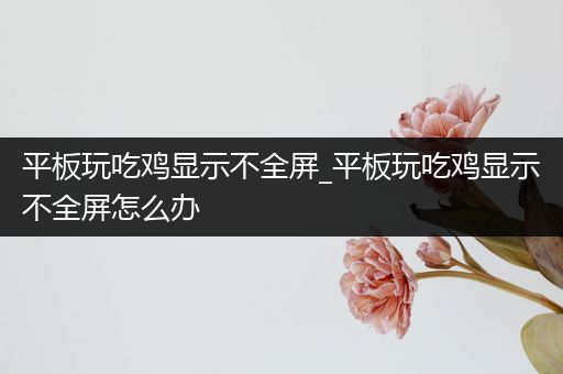 平板玩吃鸡显示不全屏_平板玩吃鸡显示不全屏怎么办