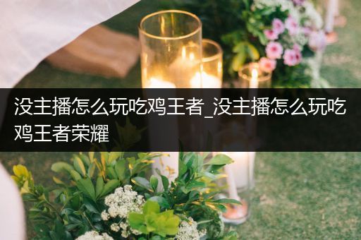 没主播怎么玩吃鸡王者_没主播怎么玩吃鸡王者荣耀