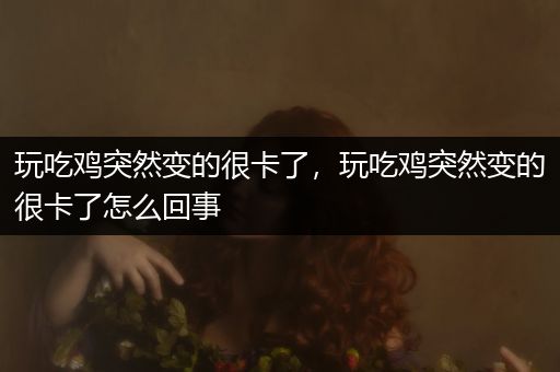 玩吃鸡突然变的很卡了，玩吃鸡突然变的很卡了怎么回事