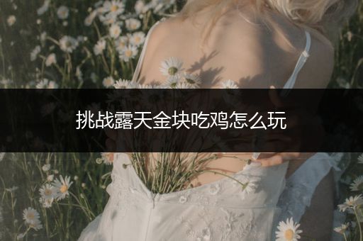 挑战露天金块吃鸡怎么玩