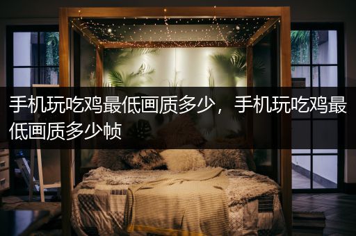 手机玩吃鸡最低画质多少，手机玩吃鸡最低画质多少帧