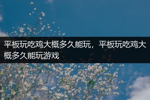平板玩吃鸡大概多久能玩，平板玩吃鸡大概多久能玩游戏