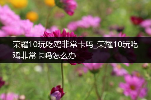荣耀10玩吃鸡非常卡吗_荣耀10玩吃鸡非常卡吗怎么办