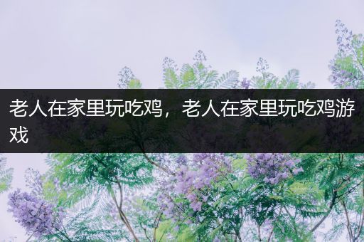 老人在家里玩吃鸡，老人在家里玩吃鸡游戏