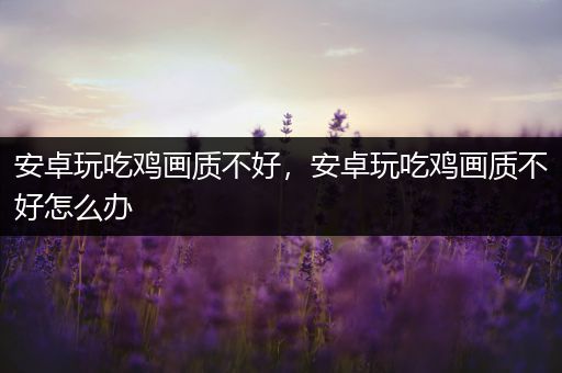 安卓玩吃鸡画质不好，安卓玩吃鸡画质不好怎么办