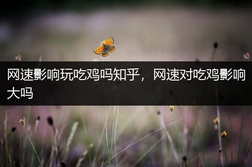 网速影响玩吃鸡吗知乎，网速对吃鸡影响大吗