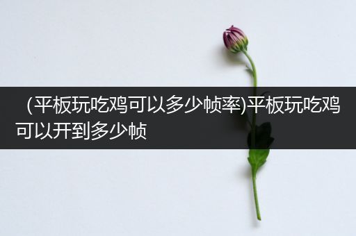 （平板玩吃鸡可以多少帧率)平板玩吃鸡可以开到多少帧