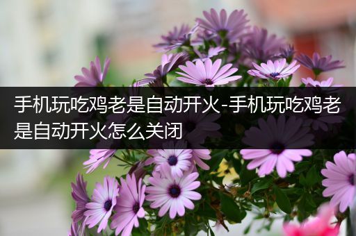 手机玩吃鸡老是自动开火-手机玩吃鸡老是自动开火怎么关闭