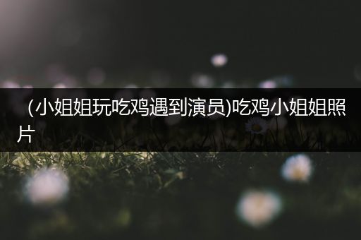 （小姐姐玩吃鸡遇到演员)吃鸡小姐姐照片
