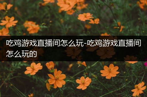 吃鸡游戏直播间怎么玩-吃鸡游戏直播间怎么玩的