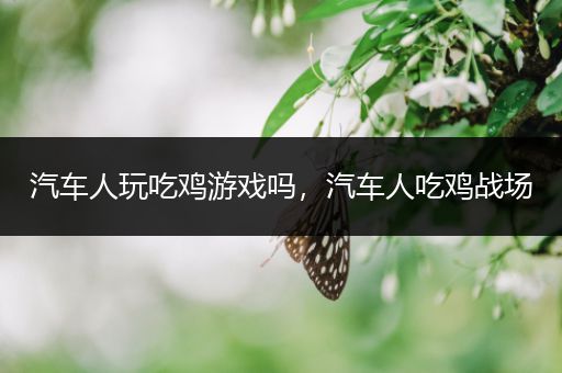 汽车人玩吃鸡游戏吗，汽车人吃鸡战场