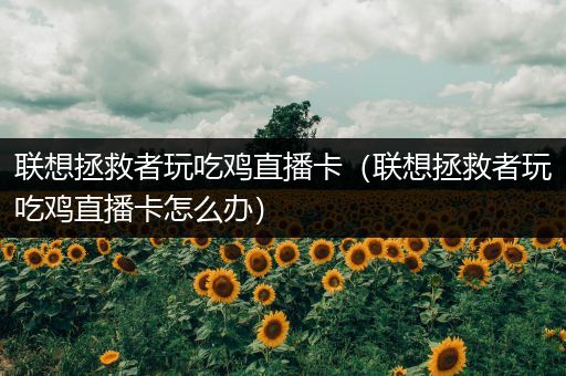 联想拯救者玩吃鸡直播卡（联想拯救者玩吃鸡直播卡怎么办）