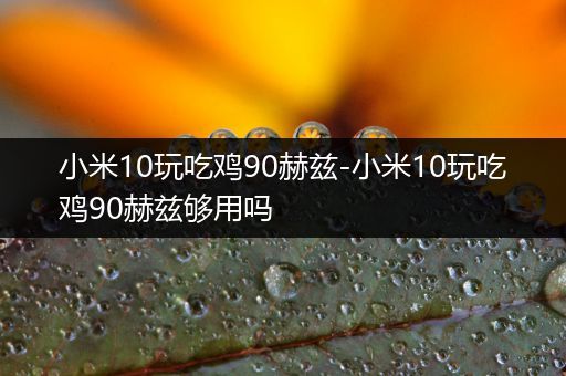 小米10玩吃鸡90赫兹-小米10玩吃鸡90赫兹够用吗