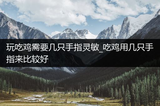 玩吃鸡需要几只手指灵敏_吃鸡用几只手指来比较好