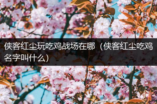 侠客红尘玩吃鸡战场在哪（侠客红尘吃鸡名字叫什么）