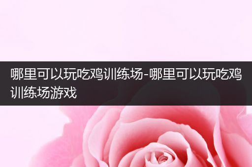 哪里可以玩吃鸡训练场-哪里可以玩吃鸡训练场游戏