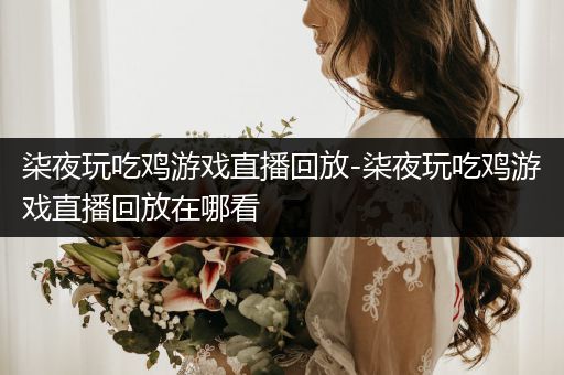 柒夜玩吃鸡游戏直播回放-柒夜玩吃鸡游戏直播回放在哪看