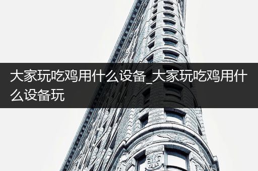 大家玩吃鸡用什么设备_大家玩吃鸡用什么设备玩