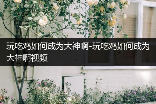 玩吃鸡如何成为大神啊-玩吃鸡如何成为大神啊视频