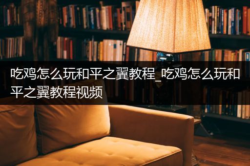 吃鸡怎么玩和平之翼教程_吃鸡怎么玩和平之翼教程视频