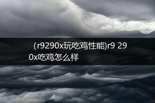 （r9290x玩吃鸡性能)r9 290x吃鸡怎么样