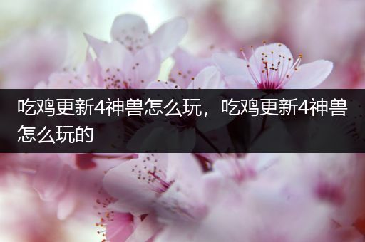 吃鸡更新4神兽怎么玩，吃鸡更新4神兽怎么玩的