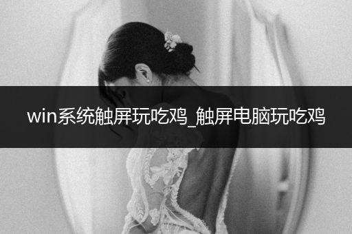 win系统触屏玩吃鸡_触屏电脑玩吃鸡