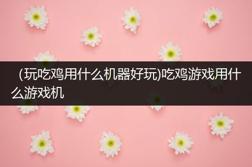 （玩吃鸡用什么机器好玩)吃鸡游戏用什么游戏机