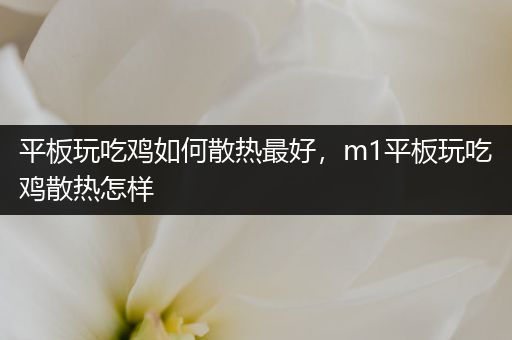 平板玩吃鸡如何散热最好，m1平板玩吃鸡散热怎样