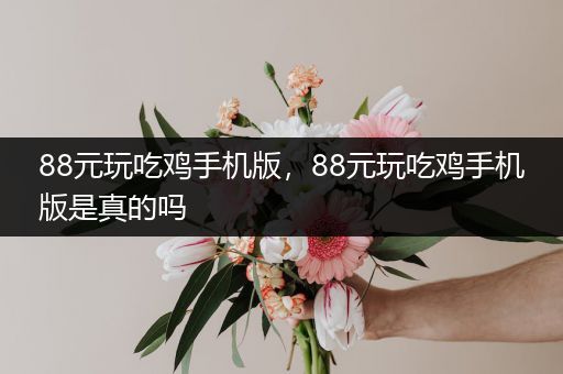 88元玩吃鸡手机版，88元玩吃鸡手机版是真的吗