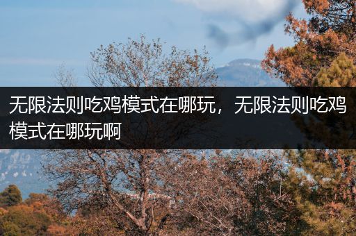 无限法则吃鸡模式在哪玩，无限法则吃鸡模式在哪玩啊
