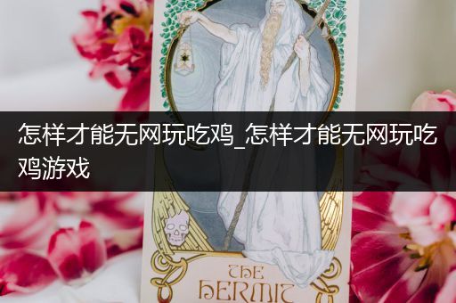怎样才能无网玩吃鸡_怎样才能无网玩吃鸡游戏