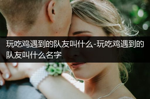 玩吃鸡遇到的队友叫什么-玩吃鸡遇到的队友叫什么名字