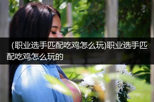（职业选手匹配吃鸡怎么玩)职业选手匹配吃鸡怎么玩的