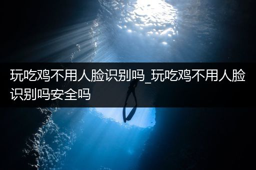 玩吃鸡不用人脸识别吗_玩吃鸡不用人脸识别吗安全吗