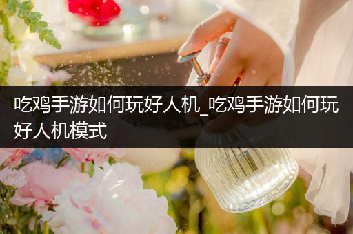 吃鸡手游如何玩好人机_吃鸡手游如何玩好人机模式